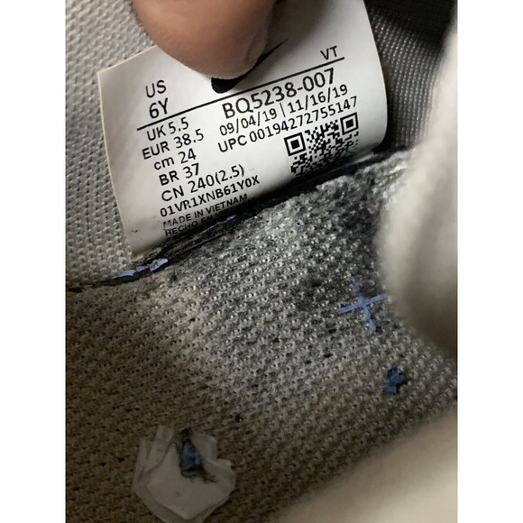 Nike Air Vapormax‎ Flyknit 3 GS Grey Fog Silver Black Sz 6Y BQ5238-007) - Picture 7 of 9